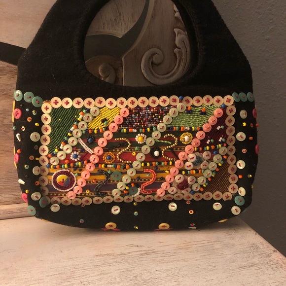 Talisman hand-beaded purse made in Turkey - Picture 3 of 5